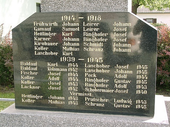 Gnseck, Kriegerdenkmal