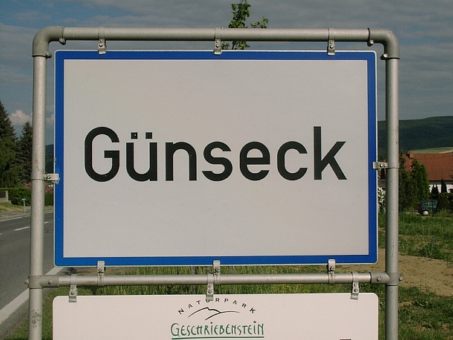 Gnseck, Ortstafel