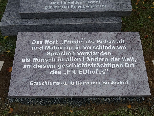 Bocksdorf, Friedensdenkmal