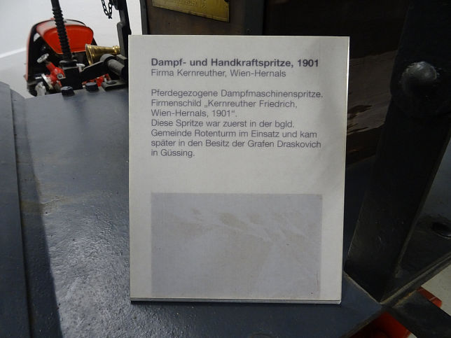 Feuerwehrmuseum Gssing, Dampf- und Handkraftspritze