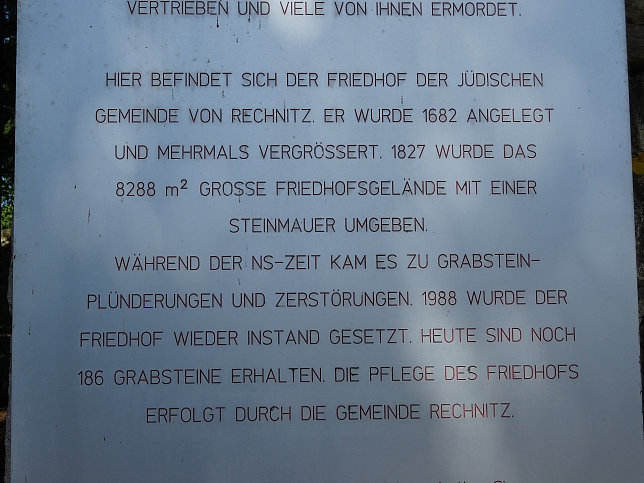 Rechnitz, J�discher Friedhof