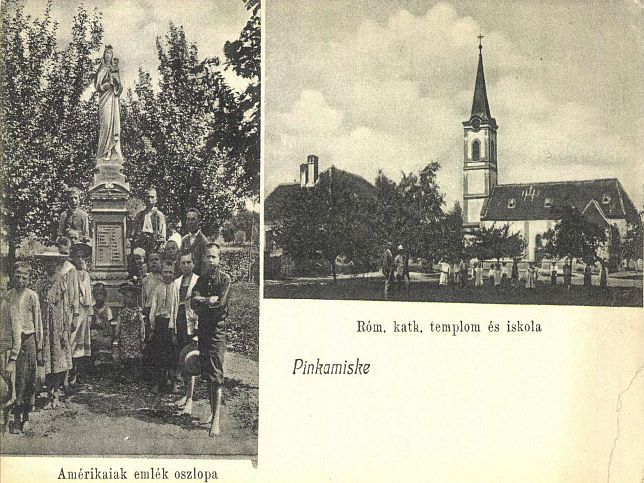 Mischendorf, Kriegerdenkmal und Kirche