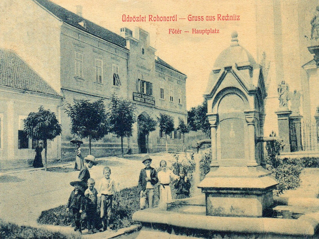 Rechnitz, Hauptplatz, um 1909