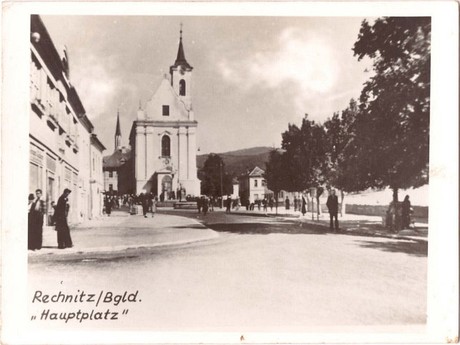 Rechnitz, Hauptplatz, 1920-er Jahre