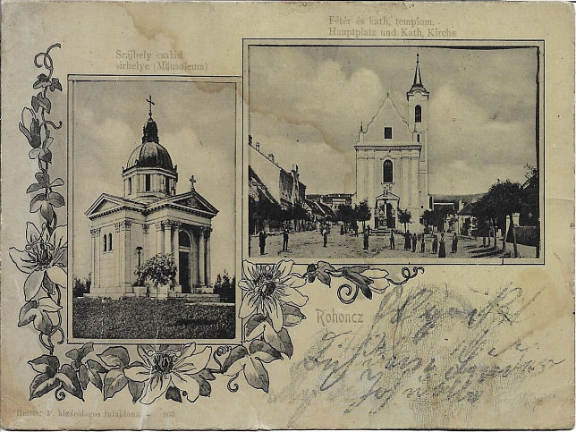 Rechnitz, Mausoleum, Hauptplatz und Kirche