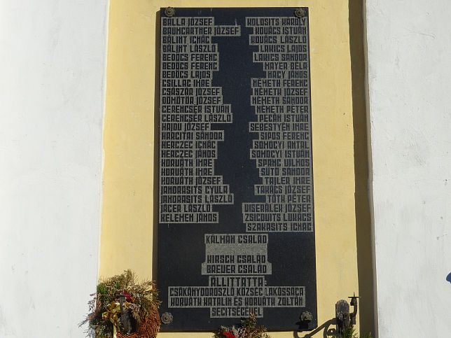 Csknydoroszl, Kriegerdenkmal