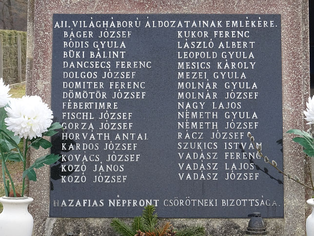 Csrtnek, Kriegerdenkmal