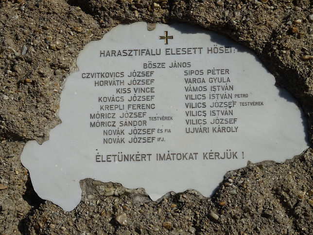 Harasztifalu, Kriegerdenkmal