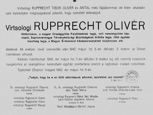 Sajtoskl, Dr. Olivr Rupprecht