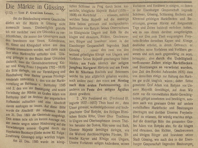 Gssinger Mrkte, 1925