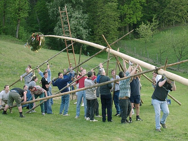 Maibaumaufstellen 30.4.2011