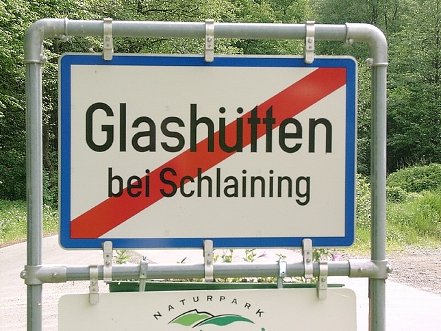 Glash�tten bei Schlaining, Ortstafel