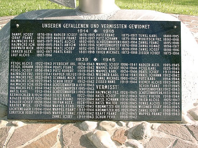 Grafenschachen, Kriegerdenkmal