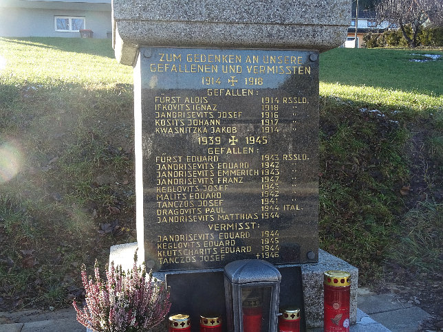 Kroatisch Tschantschendorf, Kriegerdenkmal