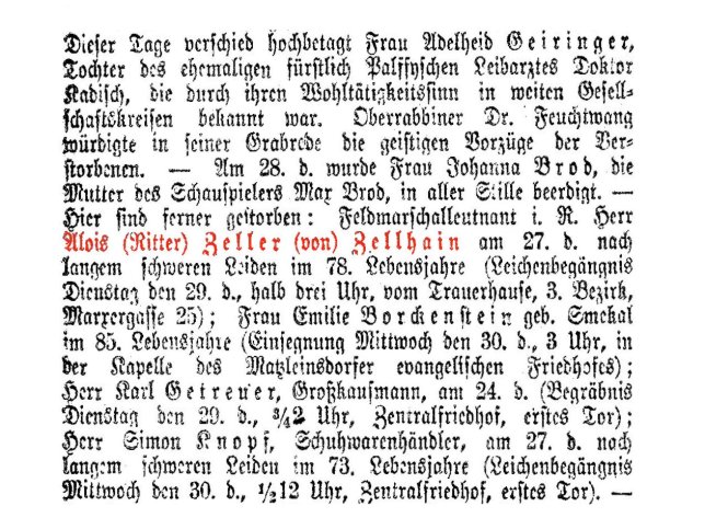 Alois Ritter Zeller von Zellhain