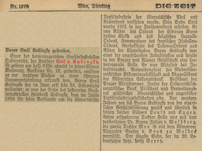 Emil Freiherr von Kubinzky