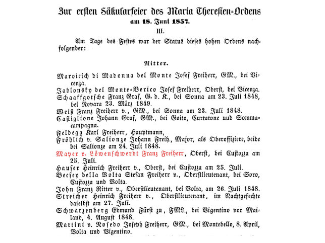 Franz Xaver Josef Mayer von Lwenschwerdt