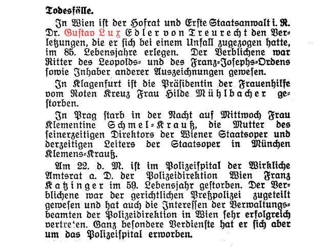 Gustav Lux Edler von Treurecht