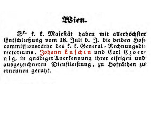 Johann Baptist Ritter von Luschin