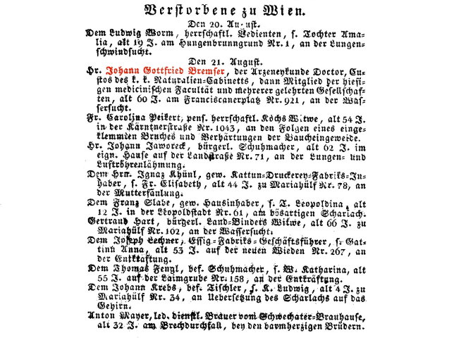 Johann Gottfried Bremser