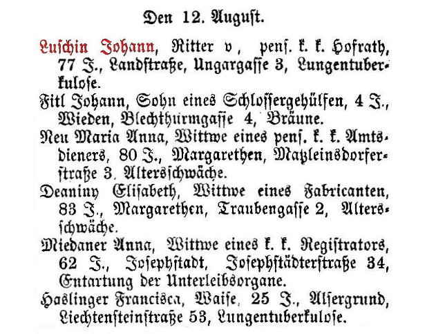 Johann Baptist Ritter von Luschin