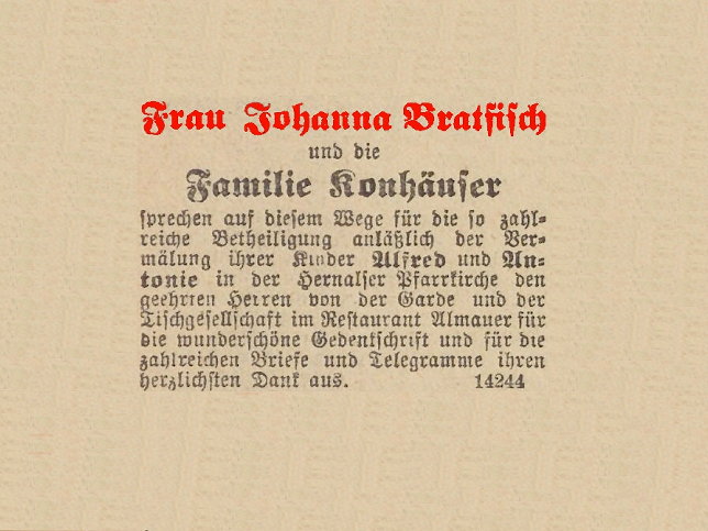 Alfred und Antonie Konh�user