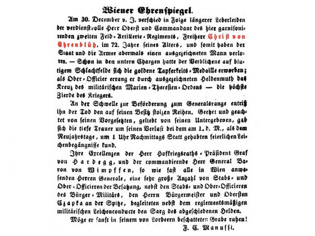 Joseph Christ von Ehrenbl�h