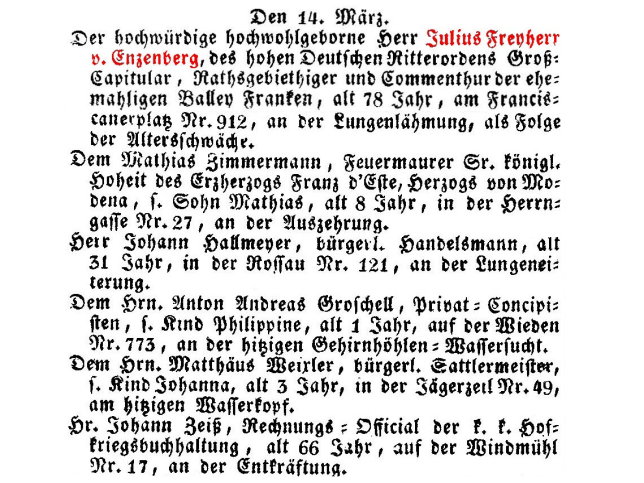 Julius Freiherr von Enzenberg zum Freyen und J�chelsthurm