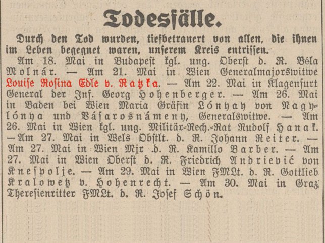 Rosina Louise Edle von Ratzka