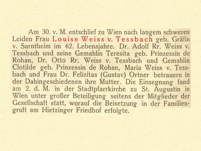 Louise Weiss von Tessbach