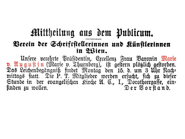 Baronin Marie von Augustin