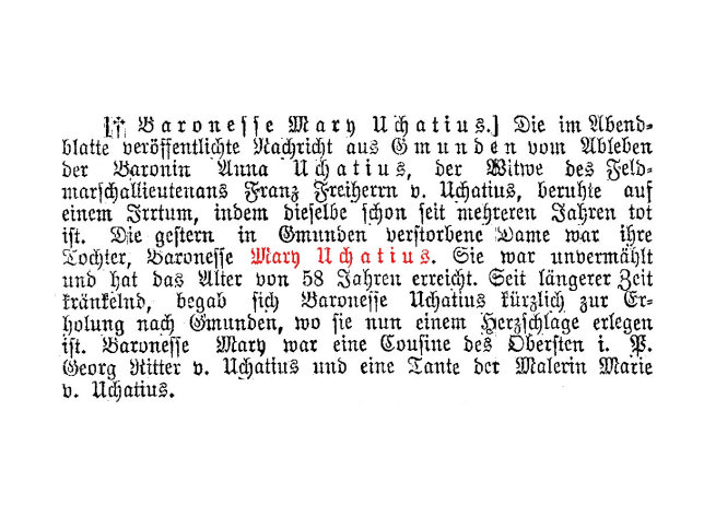 Baronin Mary Uchatius