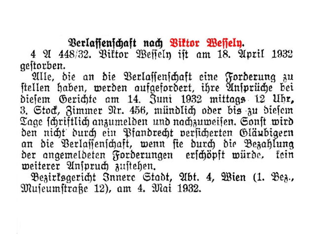 Viktor Freiherr von Wessely