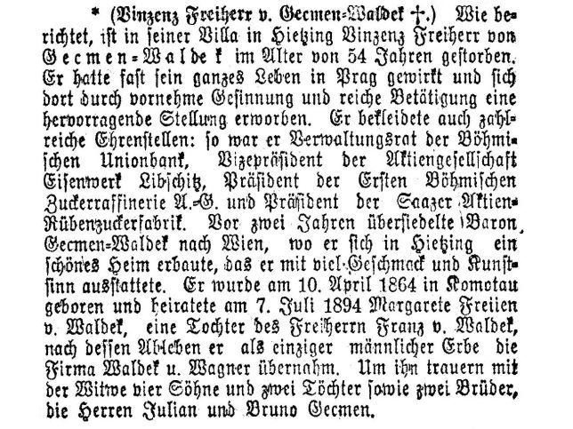 Vincenz Freiherr von Gecmen-Waldek