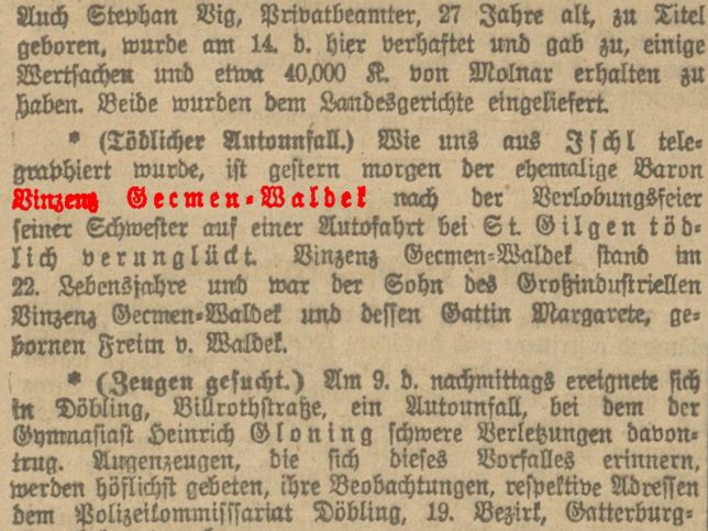 Vincenz Freiherr von Gecmen-Waldek