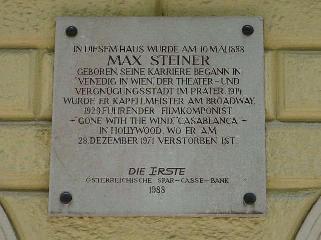 Gedenktafel Max Steiner