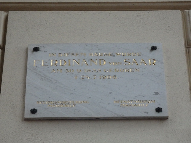 Gedenktafel Ferdinand von Saar