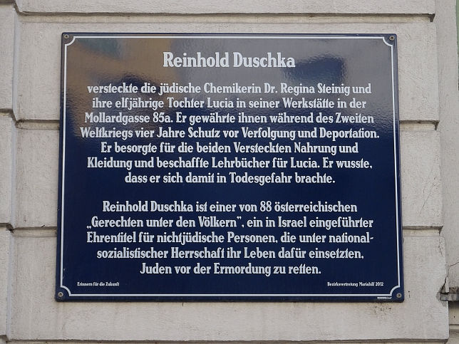 Gedenktafel Reinhold Duschka