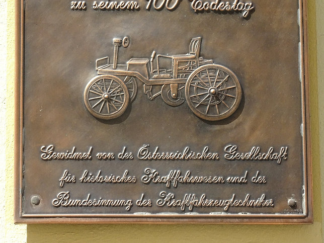 Gedenktafel f�r Siegfried Marcus