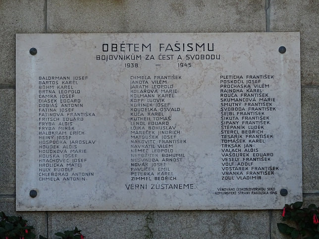 Denkmal fr die Opfer des tschechischen Widerstandes 1938-1945