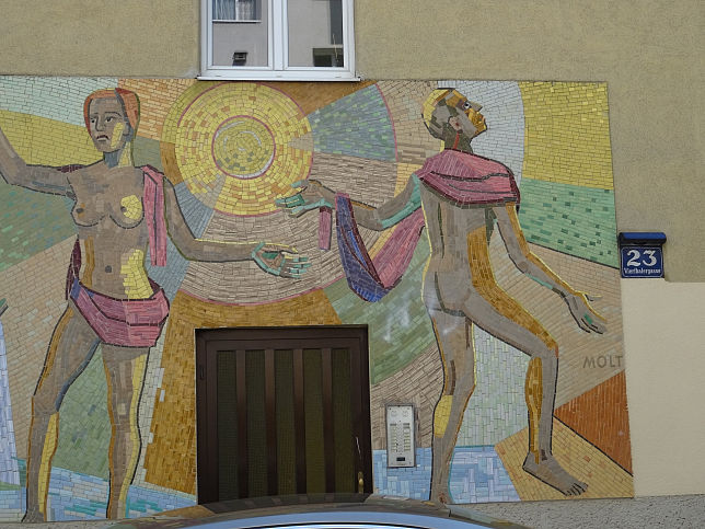 Mosaik in der Vierthalergasse, von Franz Molt