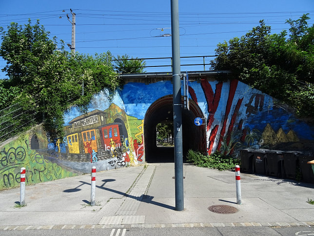 Unterfahrung Kefergasse der Westbahn in Wien-Penzing.