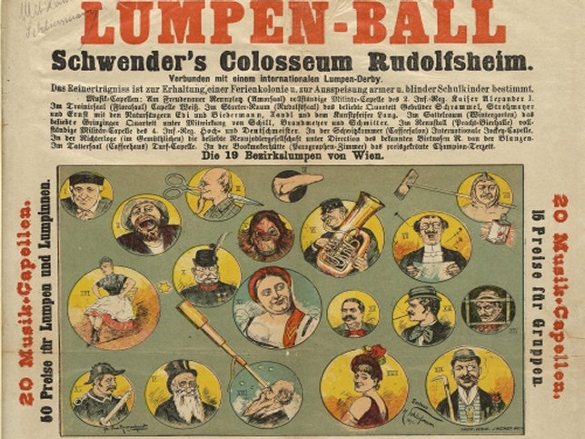 Plakat zum Lumpenball in 'Schwenders Colosseum'