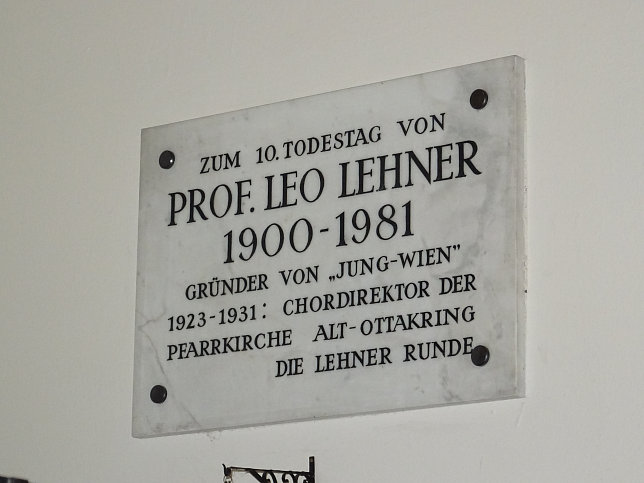 Alt-Ottakringer Pfarrkirche, Prof. Leo Lehner