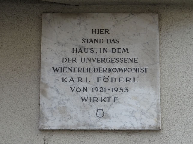 Hernals, Gedenktafel Karl Fderl