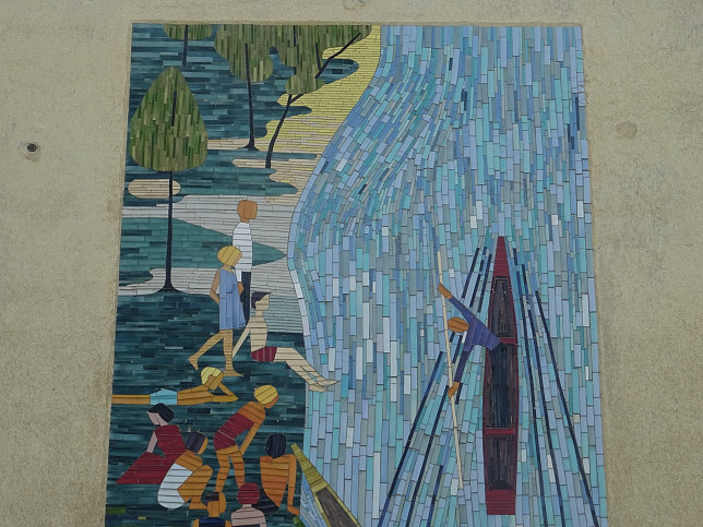 Wandmosaik 'Strandleben' von Hans Thomas
