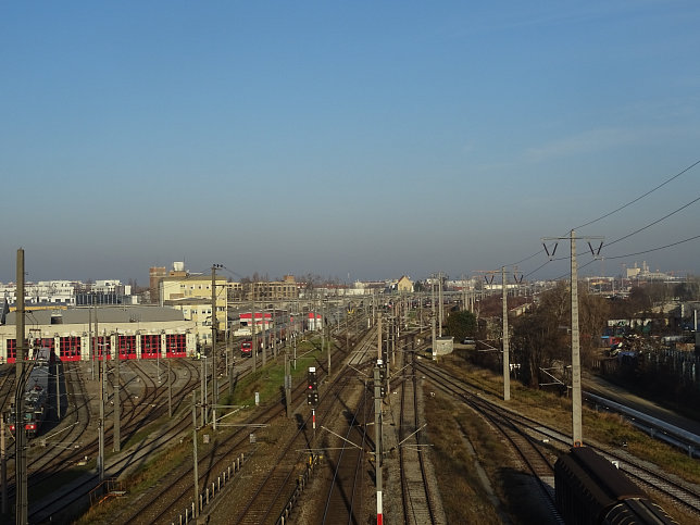 Brcke ber das Gleisdreieck Floridsdorf