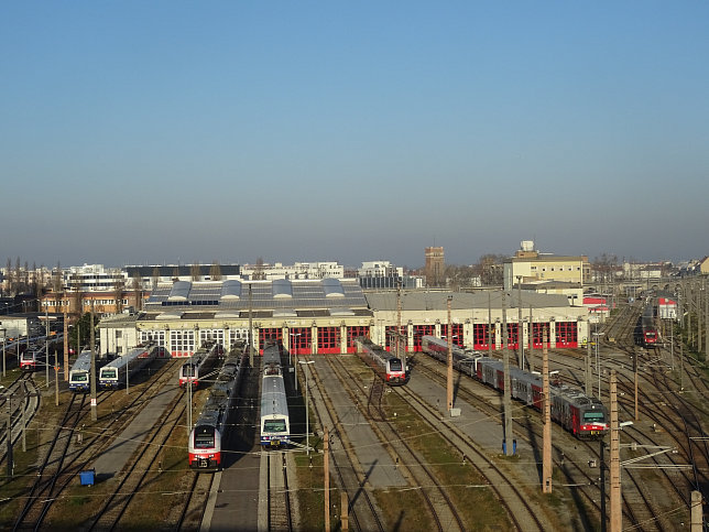 Brcke ber das Gleisdreieck Floridsdorf