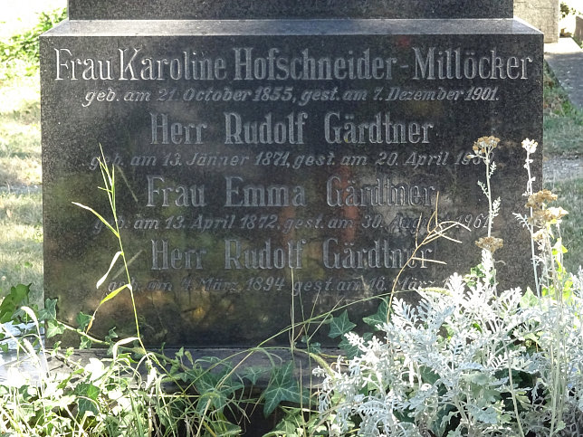 Fam. Rudolf Grdtner und Karoline Hofschneider-Millcker
