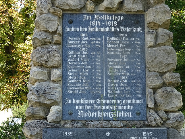 Niederkreuzstetten, Kriegerdenkmal